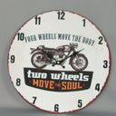 Two Wheels Clock - 34Cm at online8 furniture store Auckland
