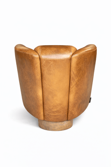 Vanguard Aged Leather Armchair Tub Chair – Cognac at Online8 Furniture Auckland NZ