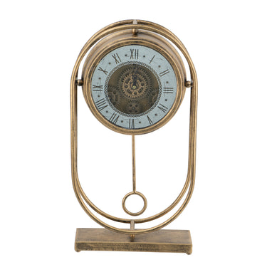 Vanguard Table Clock with Gears at online8 furniture store Auckland