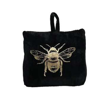 Velvet Bee Doorstop - Black at online8 furniture store Auckland