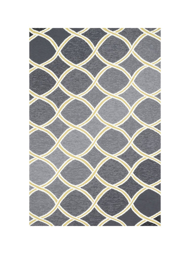 Venice Beach Rug - Charcoal/Lime at online8 furniture store Auckland