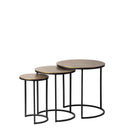 Verona Aluminium & Iron side Table - Set of 3 at Online8 Furniture Auckland NZ