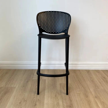 Verona Indoor/Outdoor Barstool - Black at online8 furniture store Auckland