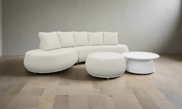 Vibe Outdoor Sofa, Ottoman, Coffee Table Set at online8 furniture store Auckland