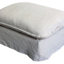 Villa 3 Seat Slip Cover Sofa with Ottoman - Salt & Pepper at online8 furniture store Auckland