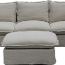 Villa 3 Seat Slip Cover Sofa with Ottoman - Salt & Pepper at online8 furniture store Auckland