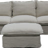 Villa 3 Seat Slip Cover Sofa with Ottoman - Salt & Pepper at online8 furniture store Auckland