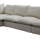 Villa Corner Slip Cover Suite - Center Double - Salt & Pepper at online8 furniture store Auckland