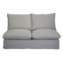 Villa Corner Slip Cover Suite - Center Double - Salt & Pepper at online8 furniture store Auckland