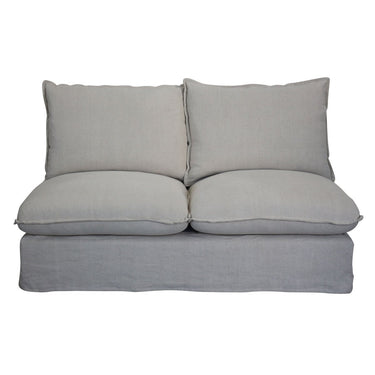 Villa Corner Slip Cover Suite - Center Double - Salt & Pepper at online8 furniture store Auckland