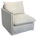 Villa Corner Slip Cover Suite - Left Arm Salt & Pepper at online8 furniture store Auckland