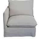 Villa Corner Slip Cover Suite - Left Arm Salt & Pepper at online8 furniture store Auckland