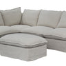 Villa Corner Slip Cover Suite with Ottoman - Salt & Pepper at online8 furniture store Auckland