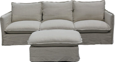 Villa Slip Cover Corner Suite - Centre Single - Salt & Pepper at online8 furniture store Auckland