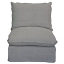 Villa Slip Cover Corner Suite - Centre Single - Salt & Pepper at online8 furniture store Auckland