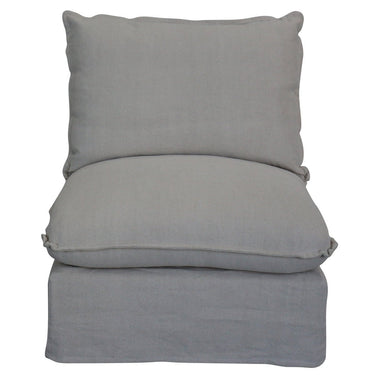 Villa Slip Cover Corner Suite - Centre Single - Salt & Pepper at online8 furniture store Auckland