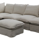 Villa Slip Cover Corner Suite - Corner - Salt & Pepper at online8 furniture store Auckland