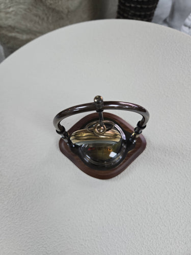 Vintage Brass Compass & Clock at online8 furniture store Auckland