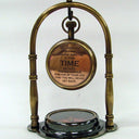 Vintage Brass Compass & Clock at online8 furniture store Auckland