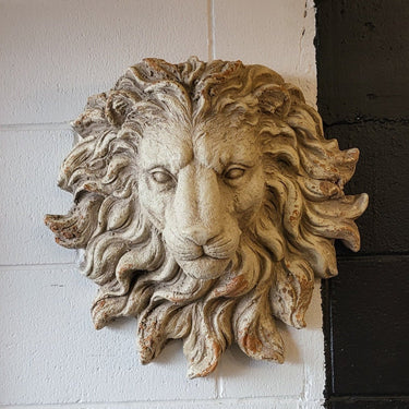 Vintage Hanging Lion Head - Antique Marble at online8 furniture store Auckland