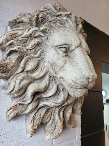 Vintage Hanging Lion Head - Antique Marble at online8 furniture store Auckland