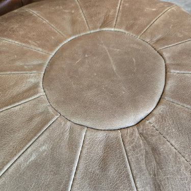 Vintage Leather Ottoman | Pouf at online8 furniture store Auckland