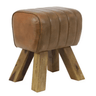 Vintage Leather Vault Stool at online8 furniture store Auckland