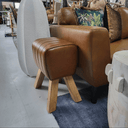 Vintage Leather Vault Stool at online8 furniture store Auckland