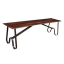 Vintage Reclaimed Industrial Wrought Iron Bench Seat at online8 furniture store Auckland