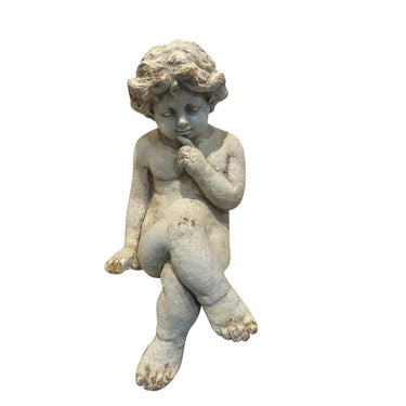 Vintage Sitting Cupid - Antique Marble at online8 furniture store Auckland