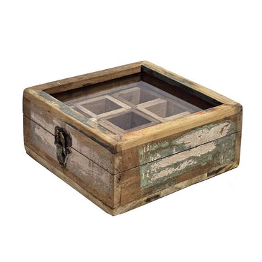 Vintage Spice Box with Glass Display at online8 furniture store Auckland