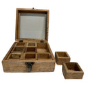 Vintage Spice Box with Glass Display at online8 furniture store Auckland
