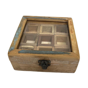 Vintage Spice Box with Glass Display at online8 furniture store Auckland