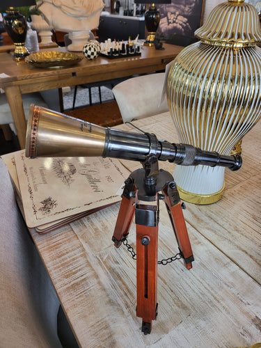 Vintage Telescope on Tripod at online8 furniture store Auckland