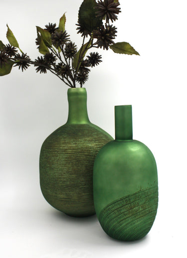 Viola Vase Green Medium at online8 furniture store Auckland