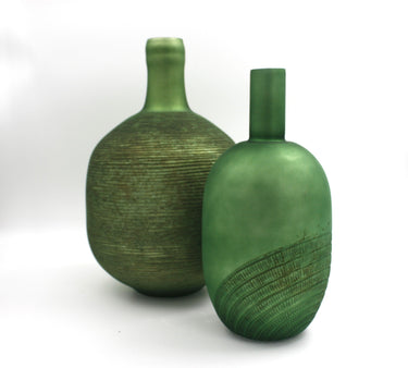 Viola Vase Green Medium at online8 furniture store Auckland