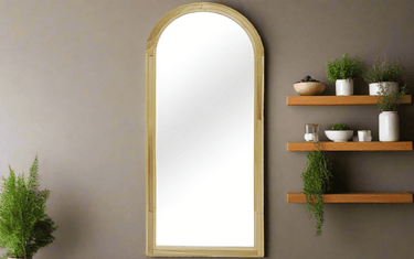 Vivi Wall Wooden Mirror - Natural at online8 furniture store Auckland