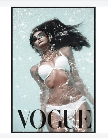 Vogue Bikini Canvas Wall Art at online8 furniture store Auckland
