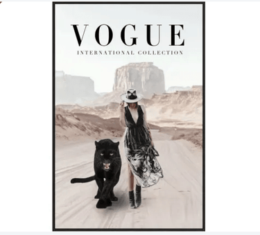 Vogue Black Panther Canvas Wall Art at online8 furniture store Auckland