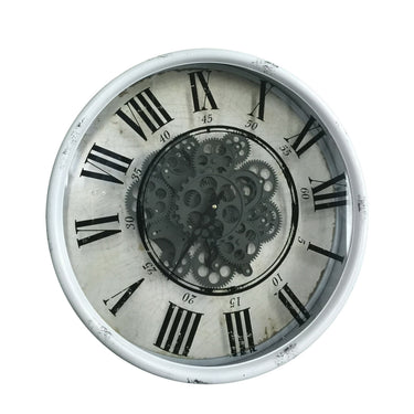 Wall Clock with Gears and Roman Numeral at online8 furniture store Auckland