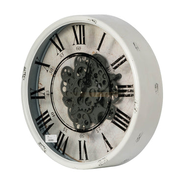 Wall Clock with Gears and Roman Numeral at online8 furniture store Auckland