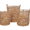 Water Hyacinth Baskets Set of 3 at online8 furniture store Auckland