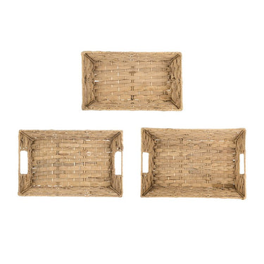 Water Hyacinth Tray Set of 3 at online8 furniture store Auckland