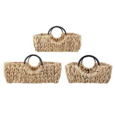 Water Hyacinth Tray Set of 3 at online8 furniture store Auckland