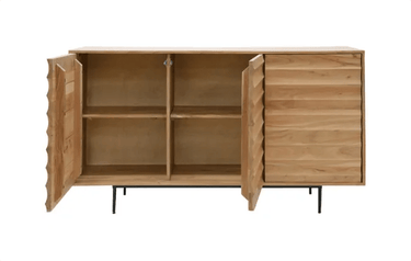 Wave 3 Door Sideboard  - Natural at online8 furniture store Auckland