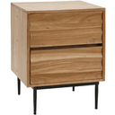 Wave Bedside Table - Natural at online8 furniture store Auckland