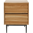 Wave Bedside Table - Natural at online8 furniture store Auckland