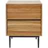 Wave Bedside Table - Natural at online8 furniture store Auckland