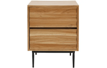 Wave Bedside Table - Natural at online8 furniture store Auckland