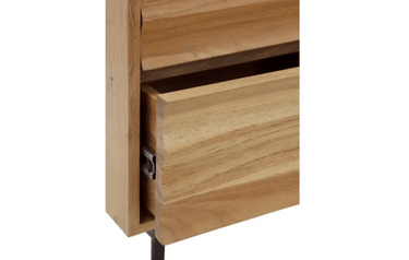 Wave Bedside Table - Natural at online8 furniture store Auckland